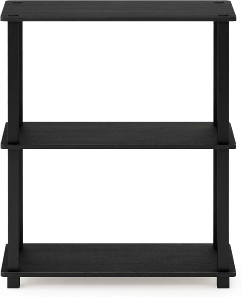 3-Tier Furinno TURN-S-TUBE Storage Shelves, Book Shelf, Corner Shelf, Toolless Open Shelves, for Organization