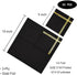 50 Black Gold 3-ply Cocktail Napkins, 5 x 5 Inches, Gold Foil Trim Stripe Bar Napkins for Wedding, Birthday, Graduation