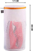 Kimmama Shoes Wash Bags,Sneaker Mesh Washing Bag,Shoe Cleaning Laundry Bag for Gym Shoes,Sneaker,Yeezt Boost,Slipper,Honeycomb Fabric,Orange Zipper,Large Size,7 x 15 inch,Pack of 2 by Kimmama