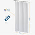 N&Y HOME Fabric Shower Curtain Liner, 40 x 72 inches, Washable, Water Repellent, White