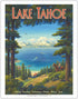 Lake Tahoe California Vintage Travel Poster, Riding Boating Swimming Fishing Hiking Golf, 11x14in Fine Art Print