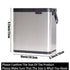 SIDIANBAN Hanging Trash Can with Lid for Kitchen Cabinet Door, 0.8 Gal/3L Stainless Steel Garbage Can Kitchen Compost Bin for Countertop or Under Sink