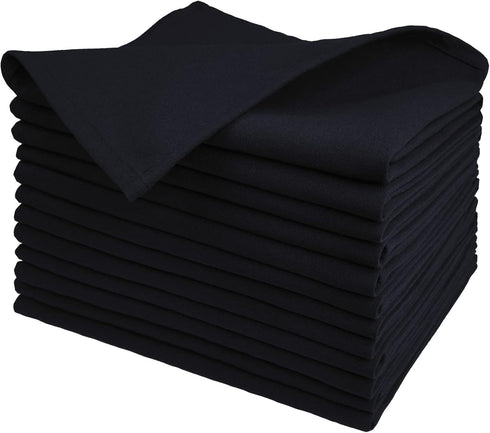 Restaurant Cloth Napkins Set of 12 Pack, Washable Dinner Napkins Cloth, 20 x 20 Ins, MJS Commercial Quality, Reusable,