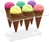 Ailelan Cone Display Stand, Clear Acrylic Ice Cream Cone Holders for Parties, Weddings, Buffets (6 Holes)