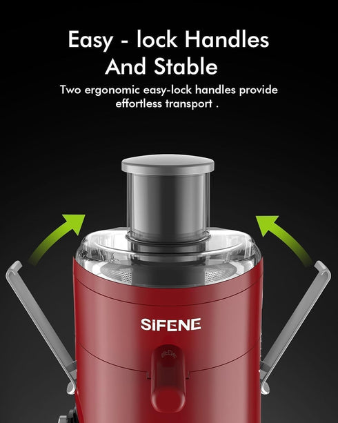 Juicer Machines, SiFENE Compact Centrifugal Juicer Extractor for Vegetable and Fruit, 3-Speed Setting