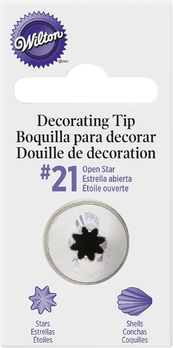 Wilton Open Star Cake Decorating Tip Pkg #21