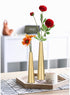 Vixdonos Gold Metal Vase Set of 2, 10.5/8.5 inch Taper Vases for Wedding Table Centerpiece Decorations, Home Decor