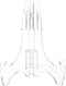 Plymor Clear Acrylic Adjustable Folding Display Easel, 6" H x 4" D (For 9" Plates)
