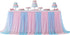 Gender Reveal Table Skirt, 6 Ft Pink Blue Tulle Tutu for Boy or Girl Birthday Party Baby Shower Cake Dessert Decorations