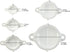 Dumpling Maker Tools 5 Packs with Different Sizes of Dumpling Mold, Perfect for Making Hand Pies, Ravioli, Calzones