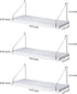 Set 3 MITIME Floating Shelves of Rustic Solid Wood Floating Shelf Wall Storage Shelves for Living Room, Bedroom