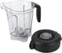 Blender Cup Container, Transparent Food Blender Container with Blade Lid Replacement for Vitamix 64oz