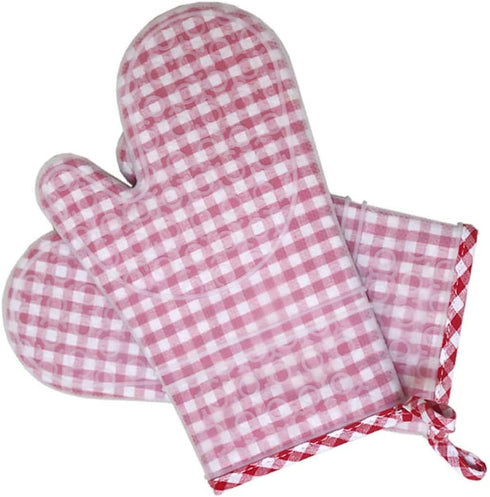 Silicone Oven Mitts Set of 2, Transparent Clear Silicone Shell with Cotton Quilted Lining, Heat Resistant Kitchen Gloves