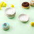 Boao 2.7 Inches Mini Ceramic Spoon Rests, Gold Rim Kitchen Spoon Holders for Cooking Season Soup