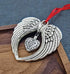JUPPE Sympathy Gifts, Memorial Gifts for Loss of Loved One, Angel Wings Christmas Tree Ornament, Half of My Heart is in