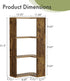 4-Tier Floating Corner Shelf, Floating Shelf for Wall, Wood Floating Book Shelf for Living Room, Bedroom, Bathroom