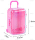 AUEAR 2 Pack Mini Suitcase Boxes, Plastic Candy Small Reception Gift Travel Case for Wedding Party Decoration (Pink &
