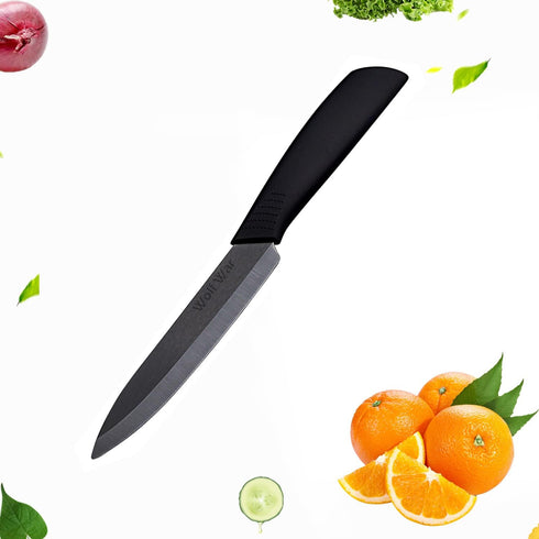 Professional Kitchen Ceramic Knife Set with Sheaths, Super Sharp Rust Proof Stain Resistant (6" Chef, 5" Utility, 4"