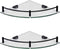 Glass Shower Corner Shelves 2 Pack - Floating Bathroom Shelves Tempered Glass
