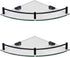 Glass Shower Corner Shelves 2 Pack - Floating Bathroom Shelves Tempered Glass
