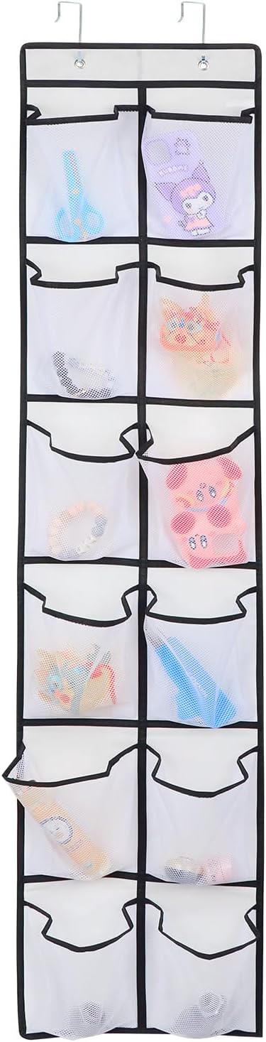 12 Large Pockets Over Door Hanging Shoe Organizer