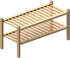 2 Closet RONGJlA Tier Bamboo Shoe Rack for Free Standing Wood Shoe Shelf Storage Organizer for Entryway Small Space