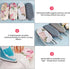 Small Ironing Board, Mini Foldable Tabletop Board for Shirt Cuffs, Collars, Sewing, Travel Use (Peony)