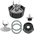 6 Point Fusion Blade 4980 & 4902 Blender Jar Bottom & 2 Pieces Rubber Seal Gasket Kit for Oster Blender