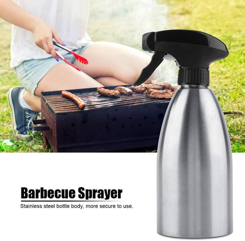 Barbecue Oil Sprayer, Stainless Steel Portable Barbecue Oil Sprayer for Kitchen Outdoor BBQ Cooking Tool, Portable and