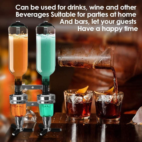 4 Nozzle Set Bottle Wall Mounted Liquor Dispenser Bar Butler Bracket Solo Optic Spirit Wine Beer Alcohol Bottle