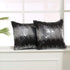 Juya Delight Throw Pillow Case, Set of 2 Sparkly Cushion Covers for Couch Sofa Home Decorative, 18x18 inches, Black