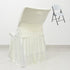 Efavormart Lifetime Folding Chair Cover Ivory Spandex Pleated Stretch Slipcover with Floor-Length Skirt, Also Fits