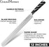 Carving Knife, 12 Inch Slicing Knife for Meat, Premium German Steel Brisket Knife with ABS Handle, for BBQ Brisket Turkey Ham Rib Roast Beef with Sheath & Case. by GrandMesser