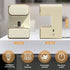 3 Automatic Electric Toothpaste Dispenser, Wall Mounted with Toothbrush Slots, for Kids and Adults (Beige)