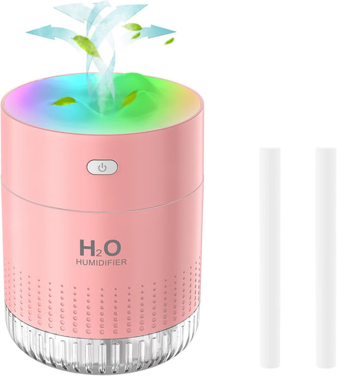 Portable Small Humidifiers for Bedroom Baby, Rechargeable Mini Cool Mist Plant Humidifier