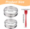 12PCS English Muffin Rings, Double Rolled Stainless Steel Cooking Rings, Crumpet Rings 4 + 3.15 Inch Round Metal Cooking Pastry Ring Molds for Kitchen Baking Muffin