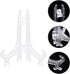 12pcs Clear Acrylic Easel Stands for Desk, Monitor, Book, Picture Frame, Novel Display, Plate Display Bracket
