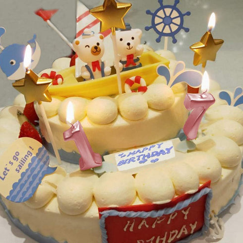 9th Birthday Candle Nine Years Pink Happy Birthday Number 9 Candles for Cake Topper Decoration for Party