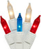 Dobar Patriotic Christmas Lights - 100 Count - Red White Blue Christmas Tree