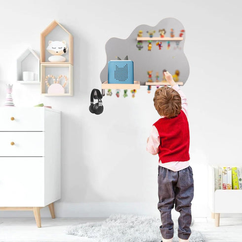 Danemort Magnetic Shelf for Tonie Box,Tonies Figures Wall Mounted Floating Shelves Compatible with Toniebox Audio