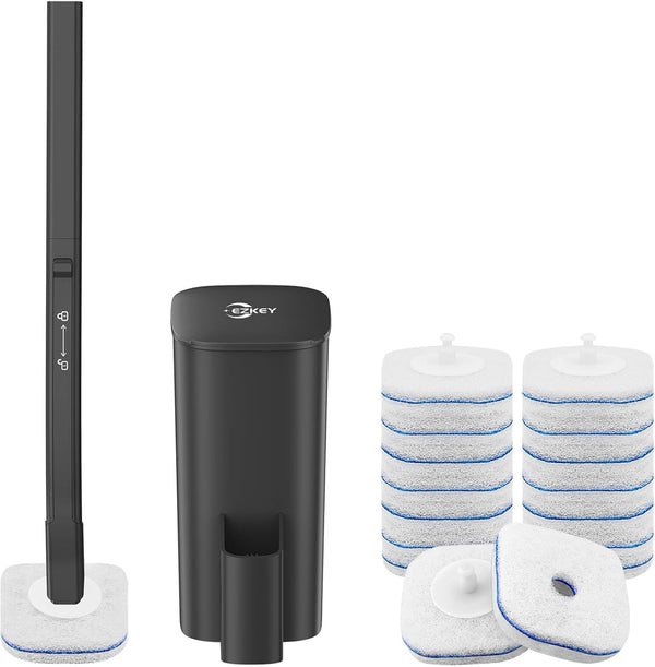 Disposable Toilet Brush, 14 Refills Toilet Bowl Cleaner Wand, Toilet Cleaner Brush
