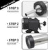Hoypeyfiy 5 Nozzles (2LB) Stainless Steel Jerky Gun Sausage Maker Sausage Stuffer Handmade Beef Jerky Gun