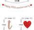 Rose Gold Happy 40th Anniversary Banner for 40th Wedding Anniversary, Forty AF Party, 40th Birthday Decorations