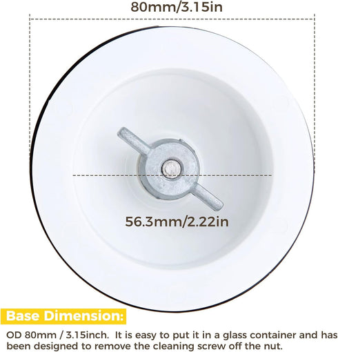4 Leaf Blender Blade with Rubber Gasket Seal Ring, Replacement for KSBGCB 9704267 9706716 PS11746926, Kitchenaid