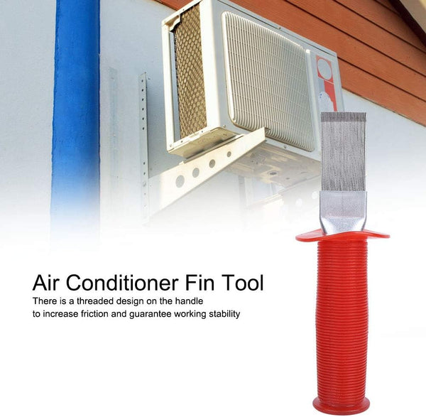 AC Fin Cleaning Tool - Air Conditioner Fin Comb, Stainless Steel Refrigerator Condenser Coil Straightener, Manual