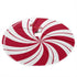 NGFF Mint Sugar Double Swirl Candy Christmas Tree Skirt with Santa & Reindeer Ornaments for Holiday Decoration