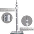 Countertop(13.5 inch Handmade Silver Paper Towel Roll Holder,Crystal Crushed Diamonds Paper Towel Roll Decorative