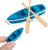 MHYGKTXRA 8 Sets Mini Rowboat Mini Resin Tiny Boat with Oars for Fairy Garden Accessories