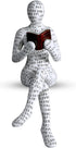 BEY-DMLS Reading Lady Statue, Lady Statue Decorative Female Figurine Thinker Statue Aesthetic Sculpture
