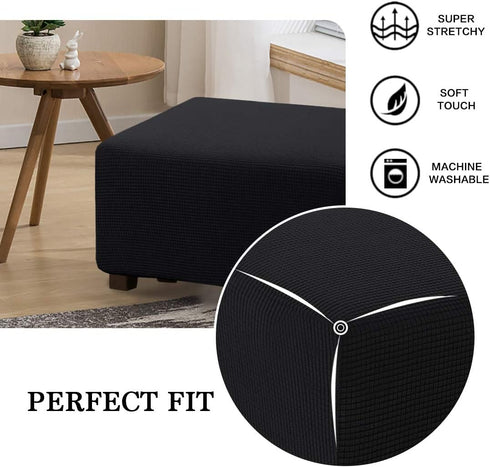 Flamingo P Ottoman Slipcovers Stretch Fabric Storage Ottoman Covers Footrest Sofa Slipcovers Footstool Protector Covers